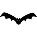 download Bat clipart image with 180 hue color