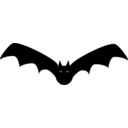 download Bat clipart image with 0 hue color