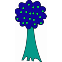 download Tree With Fruits clipart image with 135 hue color