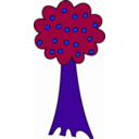 download Tree With Fruits clipart image with 225 hue color
