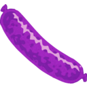 download Sausage clipart image with 270 hue color