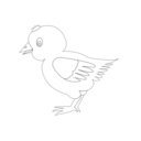 download Chicken 002 Vector Coloring clipart image with 180 hue color