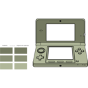 download Handheld 3d Game System clipart image with 225 hue color