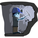 download Miner clipart image with 180 hue color