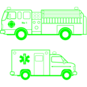download Fire And Ems Vehicles clipart image with 90 hue color