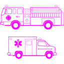 download Fire And Ems Vehicles clipart image with 270 hue color
