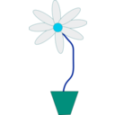 download Flower In A Pot clipart image with 135 hue color