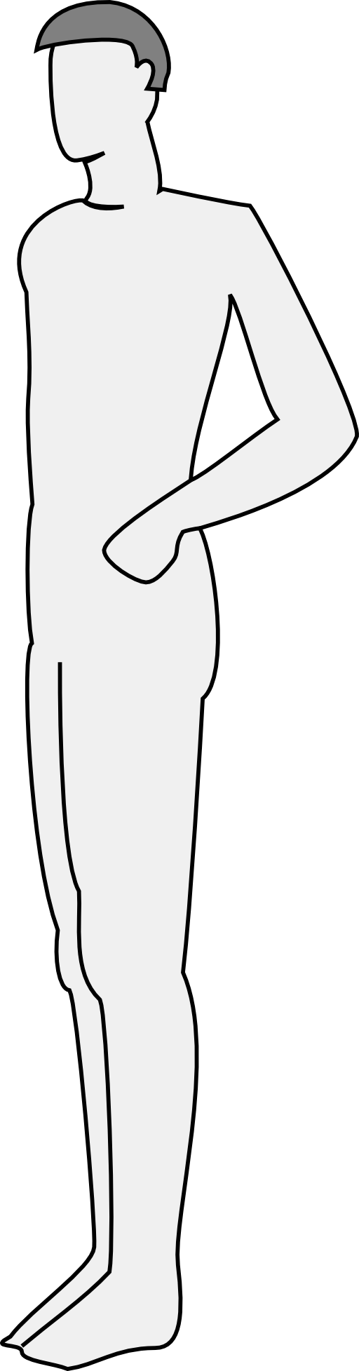 Male Body Silhouette Side