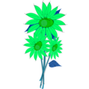 download Helianthus clipart image with 90 hue color