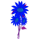 download Helianthus clipart image with 180 hue color