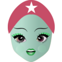 download Pretty Somali Girl Smiley Emoticon clipart image with 135 hue color