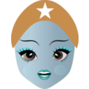 download Pretty Somali Girl Smiley Emoticon clipart image with 180 hue color