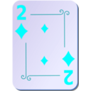 download Ornamental Deck 2 Of Diamonds clipart image with 180 hue color