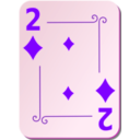 download Ornamental Deck 2 Of Diamonds clipart image with 270 hue color