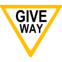 download Give Way Sign clipart image with 45 hue color