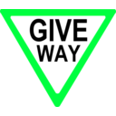 download Give Way Sign clipart image with 135 hue color