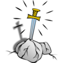 download Rpg Map Symbols Sword In The Stone clipart image with 0 hue color