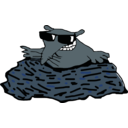 download Lucky Mole clipart image with 180 hue color