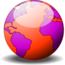 download A Simple Globe clipart image with 180 hue color
