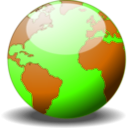 download A Simple Globe clipart image with 270 hue color