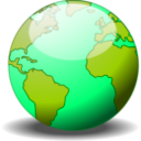 download A Simple Globe clipart image with 315 hue color