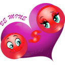 download Be Mine Couple Smiley Emoticon Valentine clipart image with 315 hue color