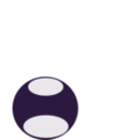 download A Cut Circle clipart image with 270 hue color