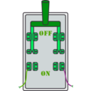 download Knife Switch Off clipart image with 90 hue color