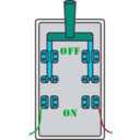 download Knife Switch Off clipart image with 135 hue color