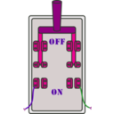 download Knife Switch Off clipart image with 270 hue color