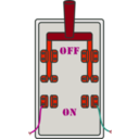 download Knife Switch Off clipart image with 315 hue color