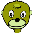 download Drawn Monkey clipart image with 45 hue color