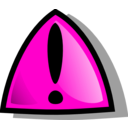 download Warning Sign Orange Rounded clipart image with 270 hue color