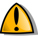 Warning Sign Orange Rounded