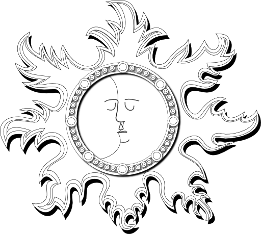 Sun And Moon Outline