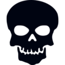 download Skull clipart image with 225 hue color