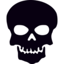 download Skull clipart image with 270 hue color
