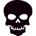 download Skull clipart image with 315 hue color