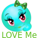 download Love Me Smiley Emoticon clipart image with 135 hue color