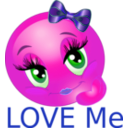 download Love Me Smiley Emoticon clipart image with 270 hue color