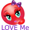download Love Me Smiley Emoticon clipart image with 315 hue color