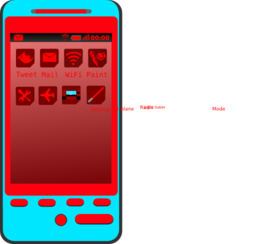 Android Phone Blue And Red