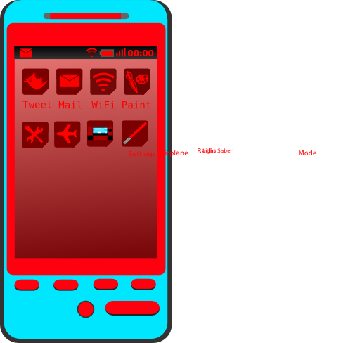 Android Phone Blue And Red