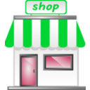 download Shop Front Icon clipart image with 135 hue color