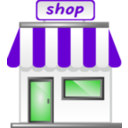 download Shop Front Icon clipart image with 270 hue color