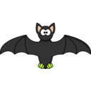 download Cartoon Bat clipart image with 45 hue color