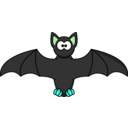 download Cartoon Bat clipart image with 135 hue color