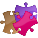 download Puzzle clipart image with 270 hue color