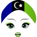 download Pretty Libyan Girl Smiley Emoticon clipart image with 90 hue color