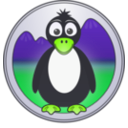download A Penguin In The Mountains clipart image with 45 hue color